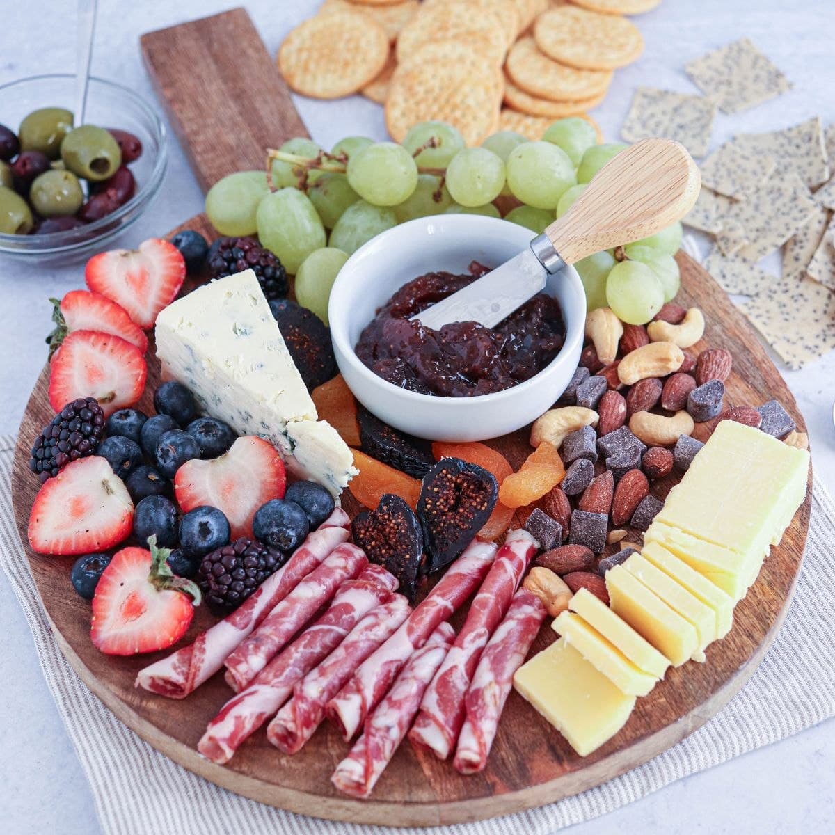 The custom charcuterie board gifted with the Pre-Wedding Bridal Facial
